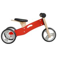 VidaXL Loopfiets voor kinderen 2-in-1 rood - thumbnail