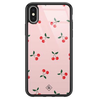iPhone X/XS glazen hardcase - Kersjes iPhone X/XS glazen hardcase - Kersjes