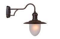 Lucide ARUBA - Wandlamp Binnen/Buiten - Ø 25 cm - 1xE27 - IP44 - Roest bruin - thumbnail