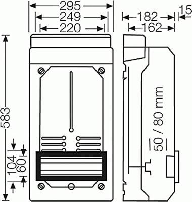 Hensel KV 9337 6100103 Behuizing 295 x 583 x 197 Kunststof 1 stuk(s)