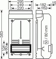 Hensel KV 9337 6100103 Behuizing 295 x 583 x 197 Kunststof 1 stuk(s) - thumbnail