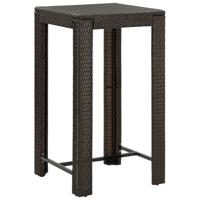 Tuinbartafel 60,5x60,5x110,5 cm poly rattan bruin - thumbnail