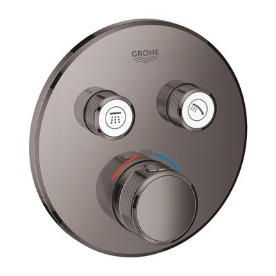 Grohe SmartControl Inbouwthermostaat - 3 knoppen - rond - hard graphite 29119a00 Grohe SmartControl Inbouwthermostaat - 3 knoppen - rond - hard graphite 29119a00