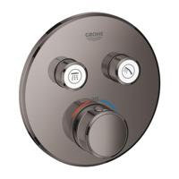 Grohe SmartControl Inbouwthermostaat - 3 knoppen - rond - hard graphite 29119a00 - thumbnail