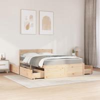 Bed met lades en matras massief grenenhout 120x200 cm - thumbnail