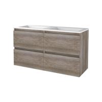 Badmeubelset BWS Salt 120x46cm Greeploos 4 Lades Met Wastafel Acryl 2 Kraangaten Scotch Oak - thumbnail
