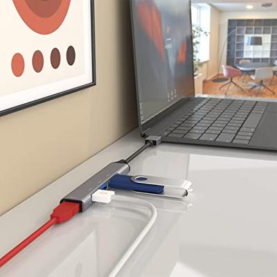 AISENS - A106-0540 - USB 3.0 HUB aluminium, type A/M-4xType A/H, grijs, 10 cm