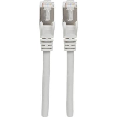 Intellinet 741040 RJ45 Netwerkkabel, patchkabel CAT 6A S/FTP 10.00 m Grijs Folie afscherming, Afscherming gevlochten, Afgeschermd, Halogeenvrij 1 stuk(s)