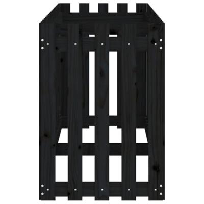 VidaXL Plantenbak verhoogd hekontwerp 200x50x70 cm grenenhout zwart