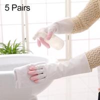 5 paren verkoop Shark huishoudelijk schoonmaken PVC Latex handschoenen waterdicht dikker Wasserij wassen van handschoenen (roze) - thumbnail