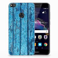 Huawei P8 Lite 2017 Bumper Hoesje Wood Blue - thumbnail
