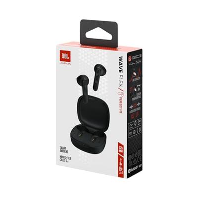 JBL Wave Flex Hoofdtelefoons True Wireless Stereo (TWS) In-ear Gesprekken/Muziek/Sport/Elke dag Bluetooth Zwart