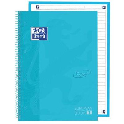 Oxford School Touch Europeanbook spiraalblok, ft A4+, 160 bladzijden, gelijnd, pastel blauw Oxford School Touch Europeanbook spiraalblok, ft A4+, 160 bladzijden, gelijnd, pastel blauw
