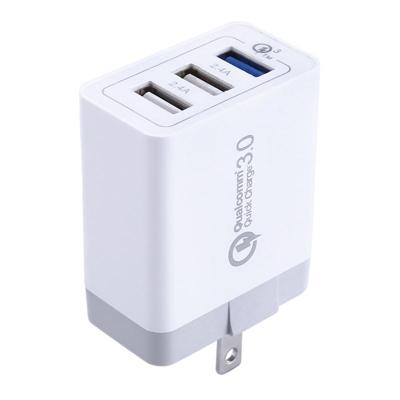 3 USB poorten (3A + 2.4A + 2.4A) snelle Lader QC 3.0 reislader USA stekker Voor iPhone iPad Samsung HTC Sony Nokia LG nl andere Smartphones