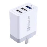 3 USB poorten (3A + 2.4A + 2.4A) snelle Lader QC 3.0 reislader USA stekker Voor iPhone iPad Samsung HTC Sony Nokia LG nl andere Smartphones - thumbnail
