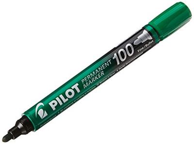 Viltstift PILOT 100 rond fijn groen | 12 stuks