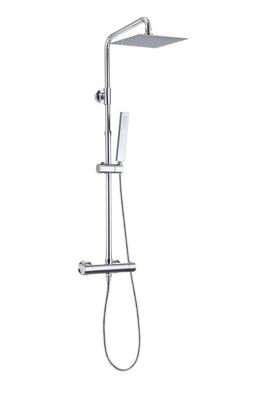 Regendoucheset BWS Thermostatisch Square met Handdouche Chroom Regendoucheset BWS Thermostatisch Square met Handdouche Chroom