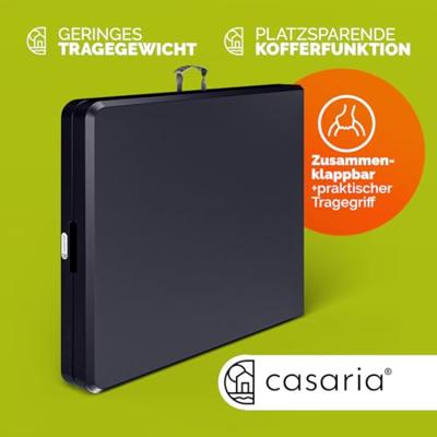 Biertafelset 3 delig inklapbaar Kunststof Antraciet 180cm