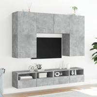 Tv-wandmeubels 2 st 80x30x30 cm bewerkt hout betongrijs - thumbnail