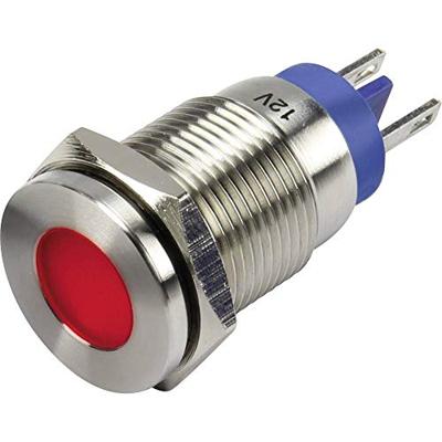 TRU COMPONENTS GQ16F-D/J/R/12V/N LED-signaallamp Rood 12 V/DC TRU COMPONENTS GQ16F-D/J/R/12V/N LED-signaallamp Rood 12 V/DC