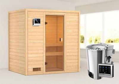 Karibu | Selena Sauna | Biokachel 3,6 kW Externe Bediening