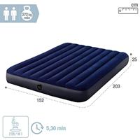 Intex 64765 Classic Downy Airbed + Kussens en Pomp 152x203x25 cm - thumbnail