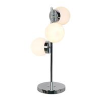 Bureaulamp DKD Home Decor 26 x 26 x 59 cm Kristal Zilverkleurig Metaal Wit 220 V 50 W 23 x 23 x 49 cm - thumbnail