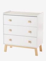 Commode met 3 lades LIGNE GRANDE OURSE wit/hout - thumbnail