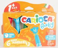 Carioca viltstift Baby Teddy, doos van 6 stuks in geassorteerde kleuren - thumbnail