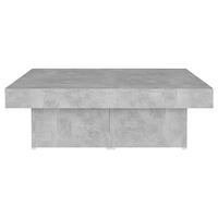 VidaXL Salontafel 90x90x28 cm bewerkt hout betongrijs - thumbnail