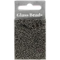 Creativ Company Rocailles, d 1,7 mm, afm 15/0, gatgrootte 0,5-0,8 mm, grey metal, 25 gr/ 1 doos - thumbnail