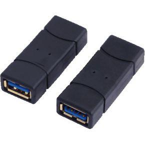 LogiLink USB 3.2 Gen 1 (USB 3.0) Adapter [1x USB 3.2 Gen 1 bus A (USB 3.0) - 1x USB 3.2 Gen 1 bus A (USB 3.0)] AU0026 1.8 m Vergulde steekcontacten