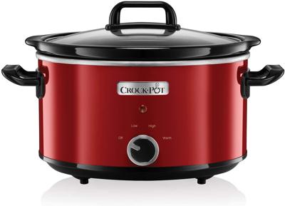 Crock-Pot SCV400RD elektrische sudderpan 3,5 l Zwart, Rood