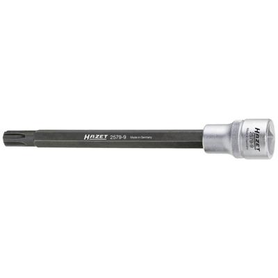 HAZET Cilinderkop-dopsleutelbit 2579-9 · 1/2 inch (12,5 mm) vierkant hol · Polydrive-profiel · 168 mm HAZET Cilinderkop-dopsleutelbit 2579-9 · 1/2 inch (12,5 mm) vierkant hol · Polydrive-profiel · 168 mm