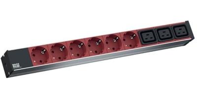 Bachmann 800.2333 19 inch Stekkerdoos voor patchkast 1 HE Geaarde contactdoos Grijs, Zwart, Rood Bachmann 800.2333 19 inch Stekkerdoos voor patchkast 1 HE Geaarde contactdoos Grijs, Zwart, Rood