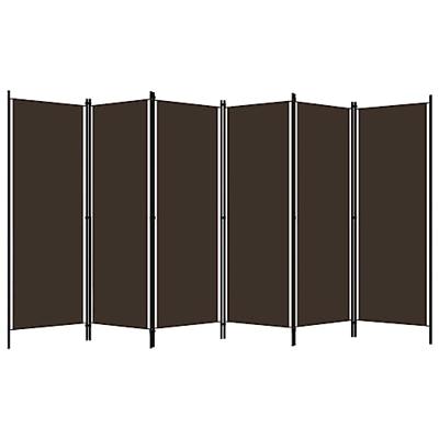 VidaXL Kamerscherm met 6 panelen 300x180 cm bruin VidaXL Kamerscherm met 6 panelen 300x180 cm bruin