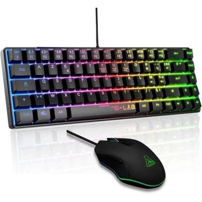 Bedrade gamingtoetsenbord en -muis bundel - THE G-LAB - Hydrogen BKG Combo - AZERTY-toetsenbord - Zwart