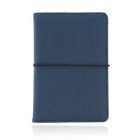 Paspoort Cover met elastiek - PU Leer Donker Blauw - thumbnail