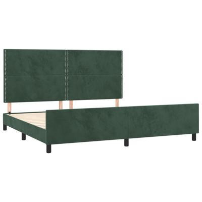 Bedframe zonder matras 200x200 cm fluweel donkergroen