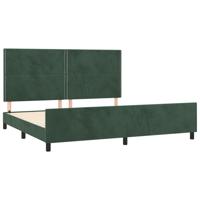 Bedframe zonder matras 200x200 cm fluweel donkergroen - thumbnail