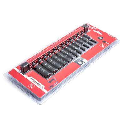 Milwaukee ShockWave™ Krachtdoppenset 1/4" Vierkant | lang | 12-delig - 4932480453