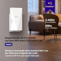 TP-LINK RE500X netwerkextender Netwerkrepeater Wit 1000 Mbit/s - thumbnail