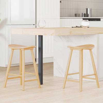 Eettafelstoelen 2 pcs Naturel 46 x 37 x 63 cm