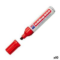 Permanente markeerstift Edding 500 Rood (10 Stuks) - thumbnail