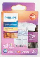 Philips 3,8W - GU10 - 2200-2700K - 345 lumen set van 2 929002065718 - thumbnail