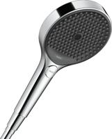 Hansgrohe Handdouche Rainfinity 130 3jet Geborsteld Zwart Chroom - thumbnail