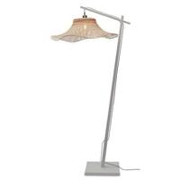 GOOD&MOJO Vloerlamp 'Ibiza' Bamboe, 176cm, kleur Wit/Naturel - thumbnail