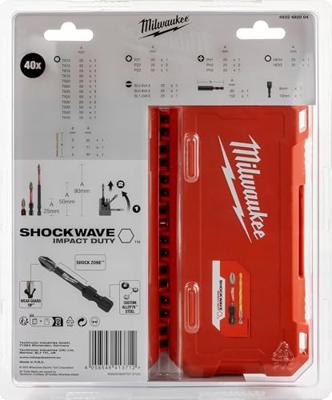 Milwaukee SHOCKWAVE™ Impact Duty Bitset - 40-delig - 4932492004 Milwaukee SHOCKWAVE™ Impact Duty Bitset - 40-delig - 4932492004