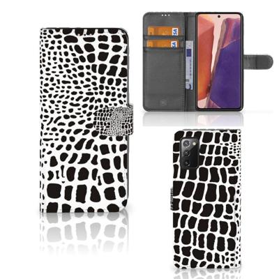 Samsung Galaxy Note 20 | Telefoonhoesje | Met pasjeshouder | Slangenprint