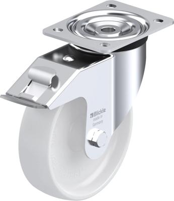 Blickle L-PO 175G-FI Zwenkwiel met rem Wieldiameter: 175 mm Draagvermogen (max.): 400 kg 1 stuk(s) Blickle L-PO 175G-FI Zwenkwiel met rem Wieldiameter: 175 mm Draagvermogen (max.): 400 kg 1 stuk(s)